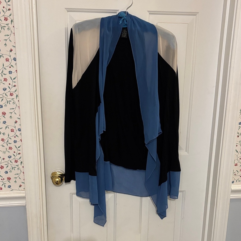Design History Black and Blue Cardigan
